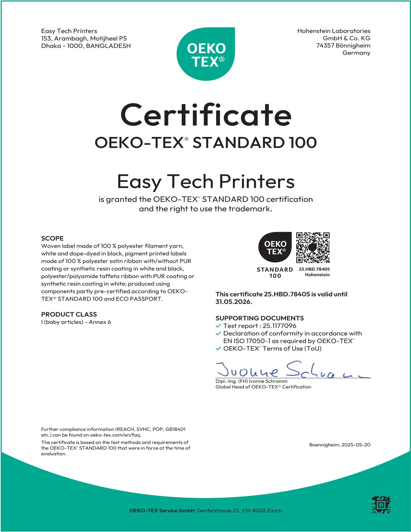 easy tech certificate